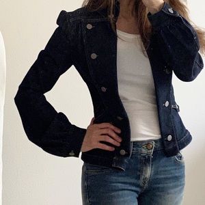 Stella McCartney Vintage Band Style Military  Denim Jacket 2/38